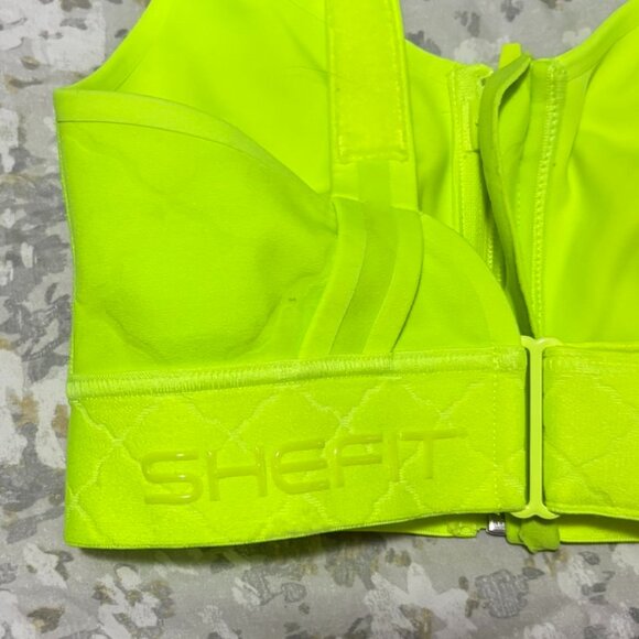 SHEFIT Ultimate Adjustable Sports Bra – Neon Yellow, Size Medium - Picture 5 of 6
